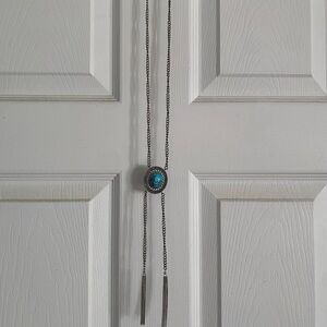 Turquoise Pendant Long Necklace